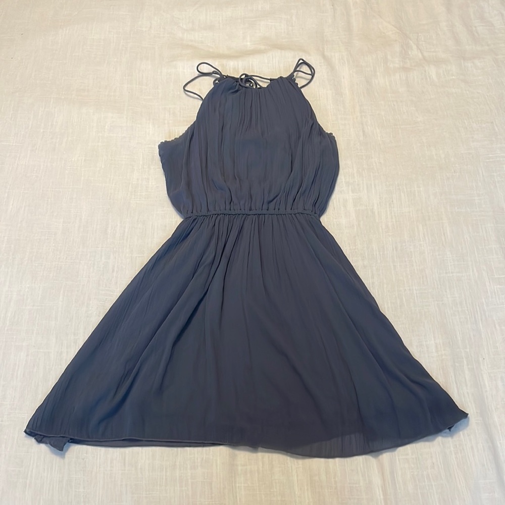 A&F Grey High Neck Lace Detail Dress